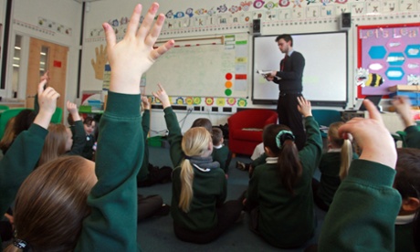 Pupils answer questions in a classroom in Bristol