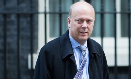 The justice minister Chris Grayling