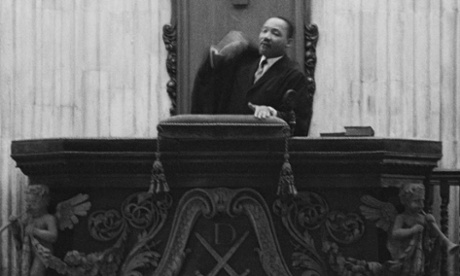 Dr King preaching from the pulpit of St. Paul’s Cathedral, London, 6 December 1964.