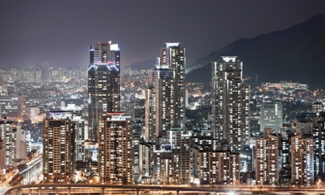 Seoul's skyline at night