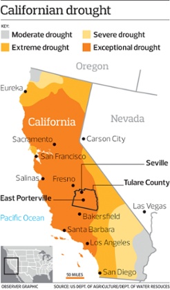 Californian drought map