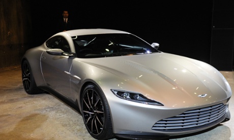 The new Aston Martin DB10 car unveiled during a photocall on the new James Bond movie Spectre.