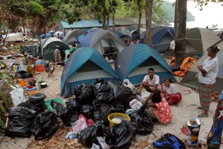 Moken in tents