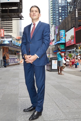 David Miliband in Times Square