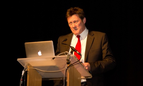 Detective Constable Colin Saysell talking at the Graffiti sessions on London's South Bank Centre