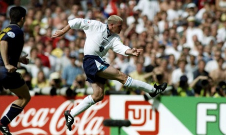 England's Paul Gascoigne scores 'that' goal against Scotland