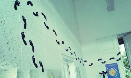 fleeing steps in the office Escape and flight as common motives - with regard to ideas, deadlines and PhD life in general!