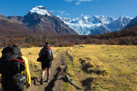 The path to Los Cuernos 'the Horns' at Torres del Paine National Park