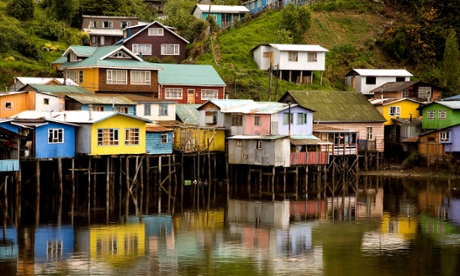 Stilt houses in southern Chile.