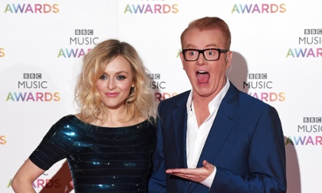 Chris Evansis delighted with Fearne Cotton at the BBC Music Awards