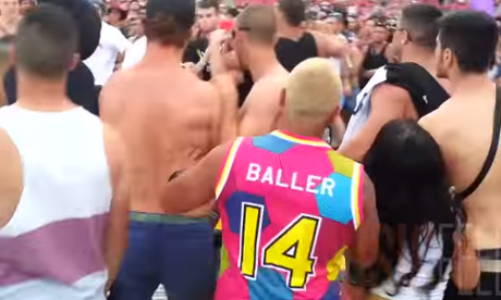 Festival goers at Steresonic in Sydney, 2014.