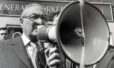 James Callaghan, the Labour prime minister, campaigning during the 1979 election.