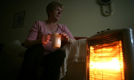 Woman next to heater