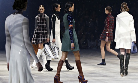 Ceations by Raf Simons as part of his Fall 2015 show for  Dior in Tokyo