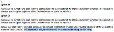 UN draft text at Lima 