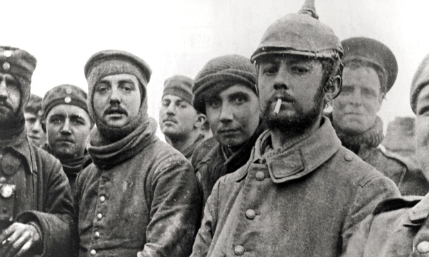 WWI Christmas Truce: German and British Troops