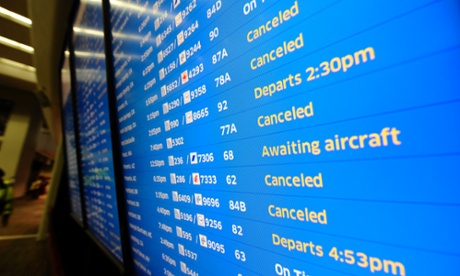 Flights were cancelled at San Francisco because of storms – but not because of problems at Heathrow.