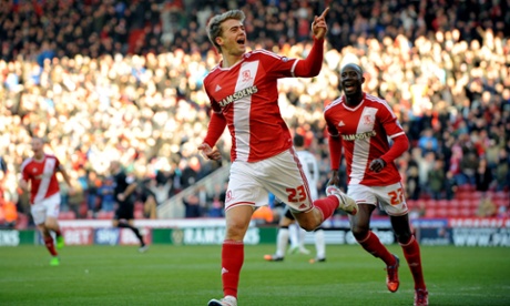 Patrick Bamford celebrates.