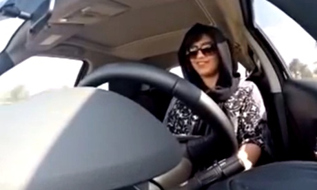Video released by Loujain al-Hathloul, showing her driving towards the United Arab Emirates before h