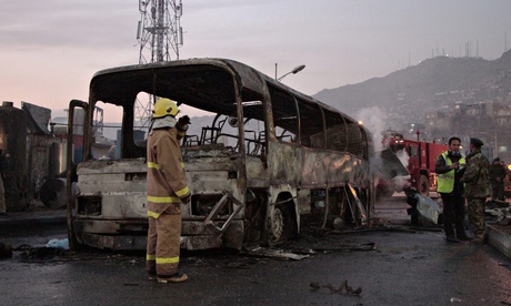 Afghan suicide bomber targets bus