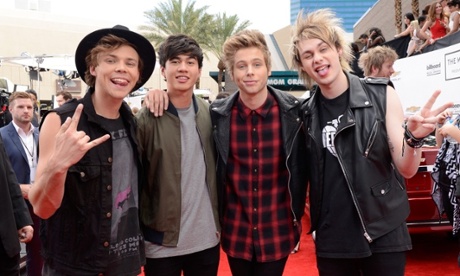 Recording artists Ashton Irwin, Calum Hood, Luke Hemmings and Michael Clifford of 5 Seconds of Summer 