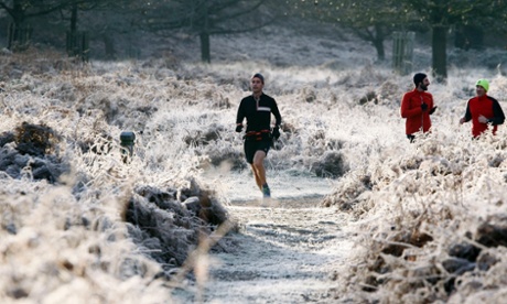 Heavy frost in the beautiful surroundings of Richmond Park