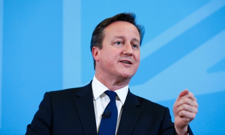 David Cameron delivering his economy speech