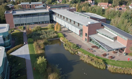 edge hill university campus aerial view