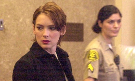 Winona Ryder in the Beverly Hills courthouse.