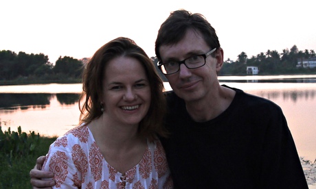 'As the sun set on the lake we were filled with hope’: Catherine and Angus on their 2013 trip.