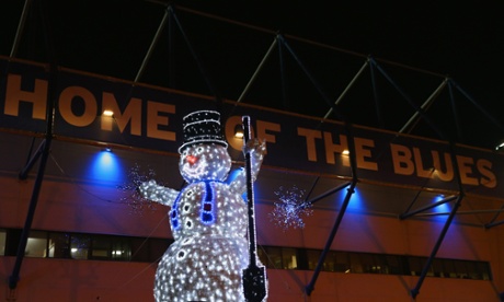 An illuminated snowman ...