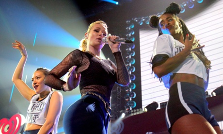 Iggy Azalea performs during the Jingle Ball in Boston, December 2014