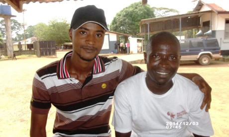 Isaac and Momodu after the ambulance driver finally got the all clear on Ebola