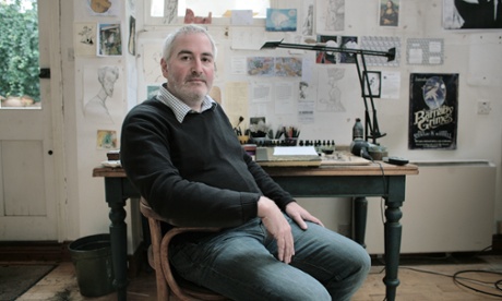 Chris Riddell in his studio in Brighton.