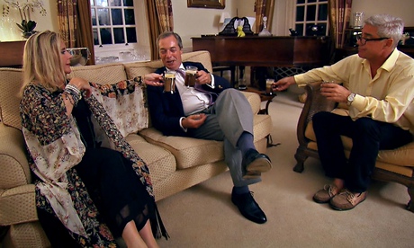 Nigel Farage on the Gogglebox sofa