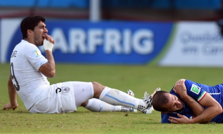 Luis Suarez in the aftermath of the 