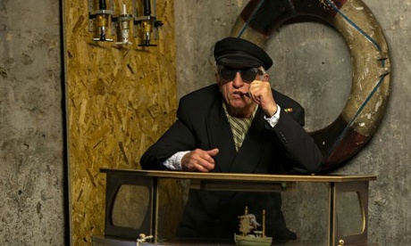 John Bradshaw as Captain Cat in Raw Material: Llareggub Revisited by the National Theatre of Wales.