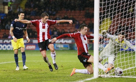 Sheffield United's Marc McNulty pokes home the only goal of the game which puts the Yorkshire side into the Capital One semi-finals.