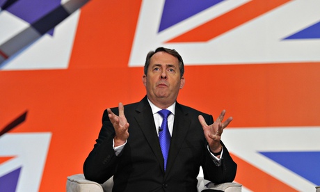Liam Fox speaks at the Conservative party conference in 2010 