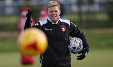 Bournemouth boss Eddie Howe preparing to take on Liverpool.