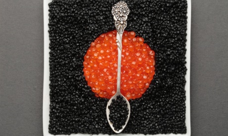 Black caviar and red caviar.
