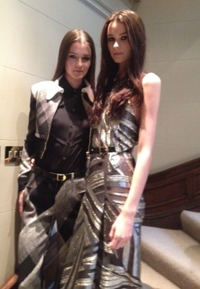 Models wearing Roland Mouret designs