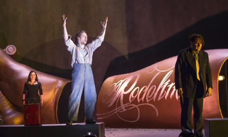 Rebecca Evans (Rodelinda), Iestyn Davies (Bertarido) and  John Mark Ainsley (Grimoaldo),  in  Rodelinda by Handel @ London Coliseum