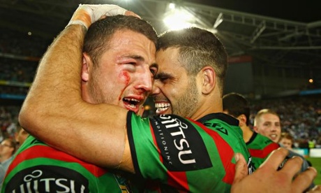Greg Inglis and Sam Burgess of South Sydney Rabbitohs