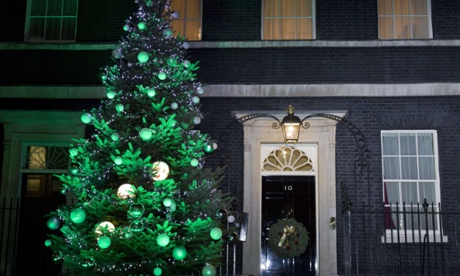 Christmas tree outside 10 Downing Street