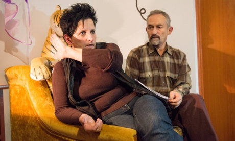 Poland,Zurawlow, 06.12.2014, Barbara Siegienczuk, Andrzej Bak during interviewCommissioned for FOREIGN NEWS re. shale fracking