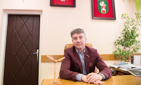 Poland, Tomaszow Lubelski,06.12.2014, Mayor of Tomaszow Lubelski during interview with Arthur NeslenPolandTomaszow Lubelski06.12.2014Mayor of Tomaszow LubelskiinterviewCommissioned for FOREIGN NEWS re. shale fracking