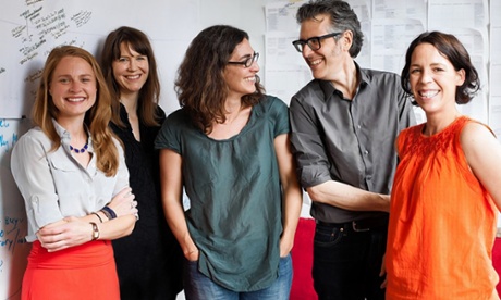 The Serial team with Sarah Koenig, centre.