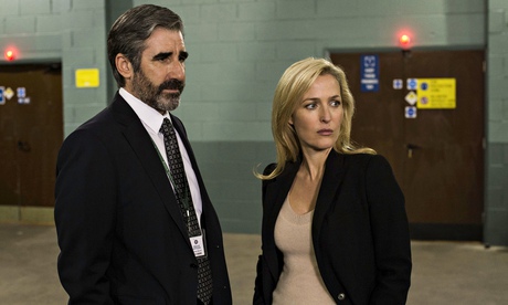Jim Burns (John Lynch) with DSI Stella Gibson (Gillian Anderson) in The Fall.