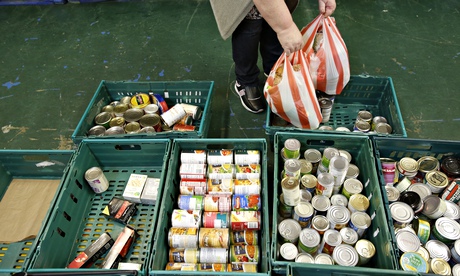 A woman visits a food bank in Aberdeen